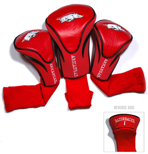 Arkansas Razorbacks Golf Club Headcover Set 3 Piece Contour Style - Special Order