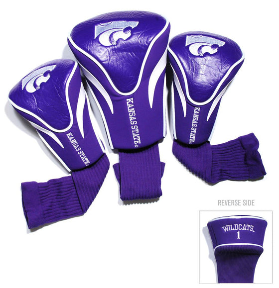 Kansas State Wildcats Golf Club 3 Piece Contour Headcover Set - Special Order