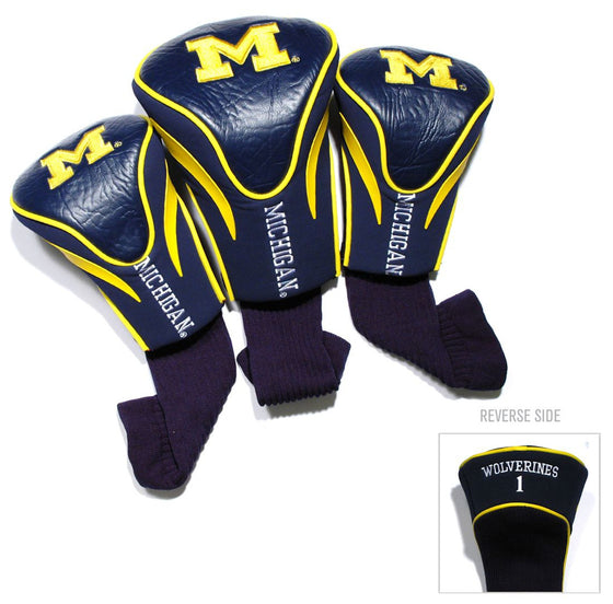 Michigan Wolverines Golf Club 3 Piece Contour Headcover Set - Special Order