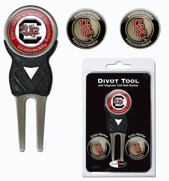 South Carolina Gamecocks Golf Divot Tool with 3 Markers - Special Order