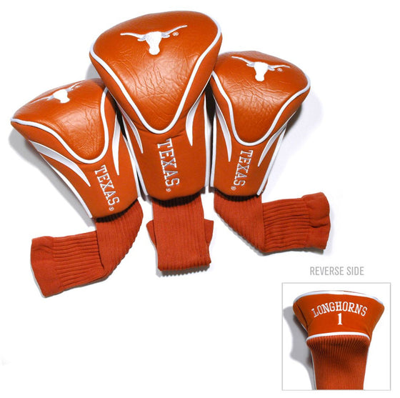 Texas Longhorns Golf Club 3 Piece Contour Headcover Set - Special Order