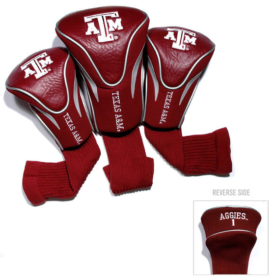 Texas A&M Aggies Golf Club Headcover Set 3 Piece Contour Style - Special Order