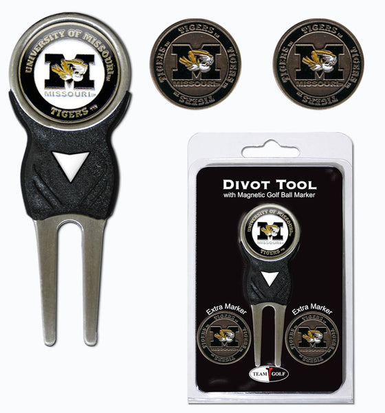 Missouri Tigers Golf Divot Tool with 3 Markers - Special Order