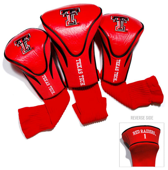 Texas Tech Red Raiders Golf Club 3 Piece Contour Headcover Set - Special Order