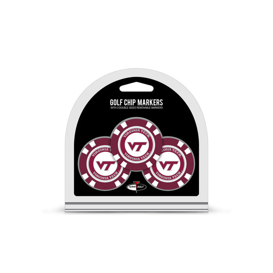 Virginia Tech Hokies Golf Chip with Marker 3 Pack - Special Order