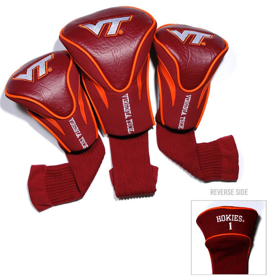 Virginia Tech Hokies Golf Club 3 Piece Contour Headcover Set - Special Order