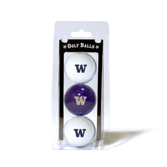 Washington Huskies 3 Pack of Golf Balls - Special Order