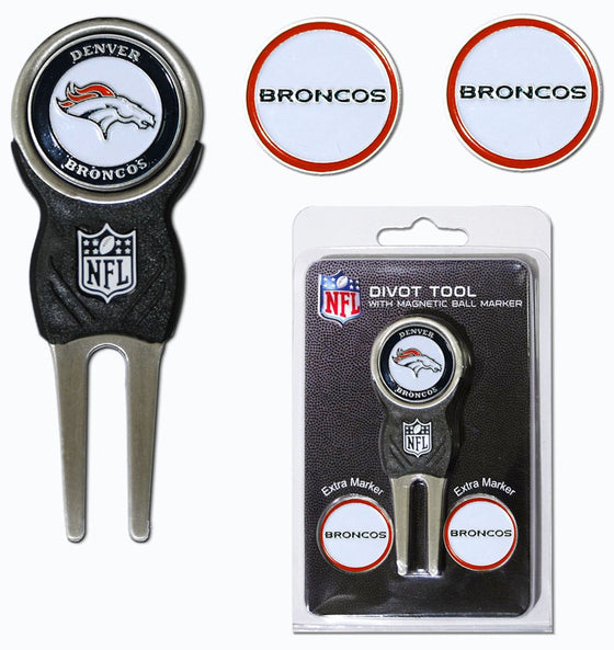 Denver Broncos Golf Divot Tool with 3 Markers