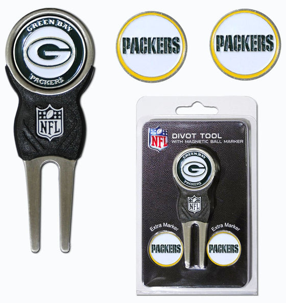 Green Bay Packers Golf Divot Tool with 3 Markers