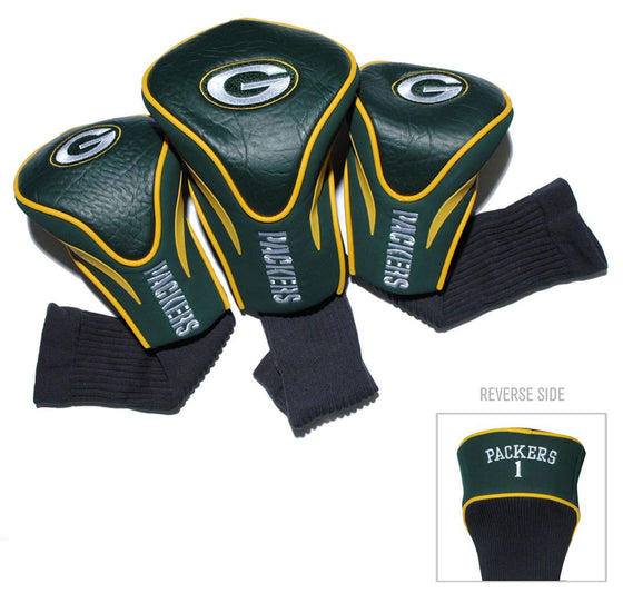 Green Bay Packers Golf Club 3 Piece Contour Headcover Set