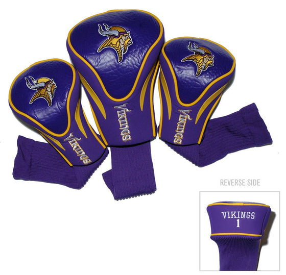 Minnesota Vikings Golf Club 3 Piece Contour Headcover Set