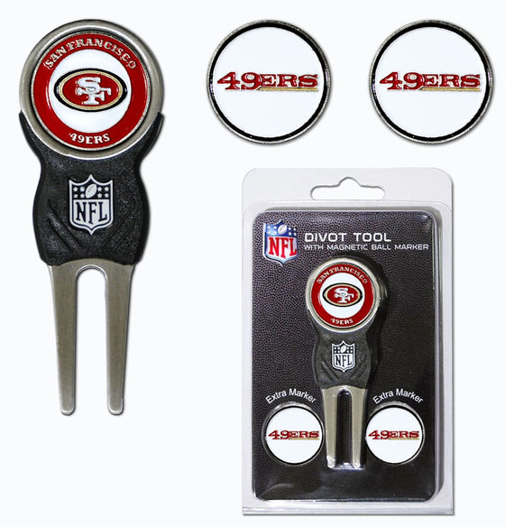 San Francisco 49ers Golf Divot Tool with 3 Markers - Special Order