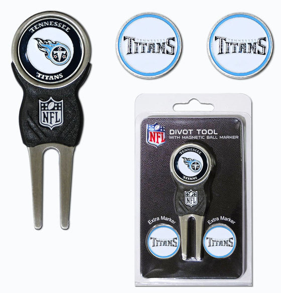 Tennessee Titans Golf Divot Tool with 3 Markers - Special Order