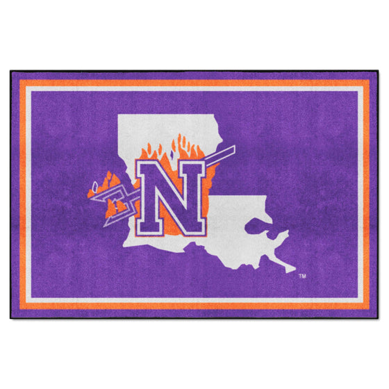 Northwestern State Demons 5ft. x 8 ft. Plush Area Rug