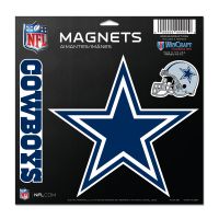 Dallas Cowboys Vinyl Magnet 11" x 11" - 3 Magnet Set