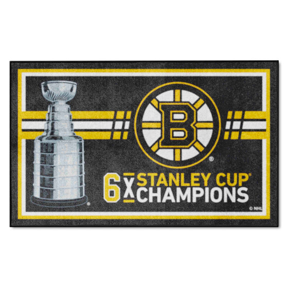 Boston Bruins Dynasty 4ft. x 6ft. Plush Area Rug