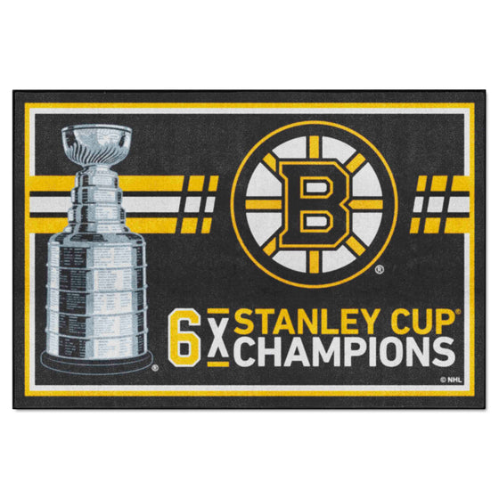 Boston Bruins Dynasty 5ft. x 8 ft. Plush Area Rug