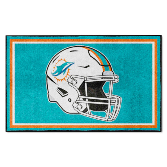 Miami Dolphins 4ft. x 6ft. Plush Area Rug