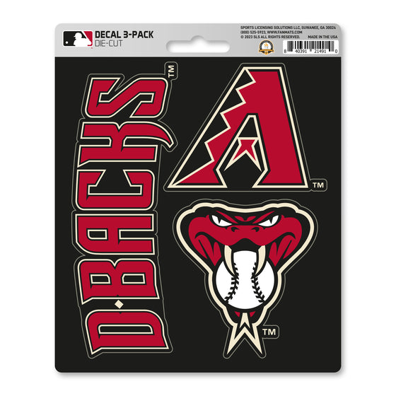 Arizona Diamondbacks 3 Piece Decal Sticker Set