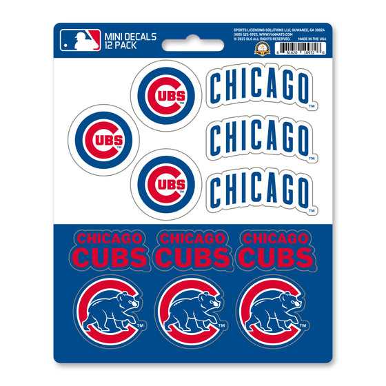 Chicago Cubs 12 Count Mini Decal Sticker Pack