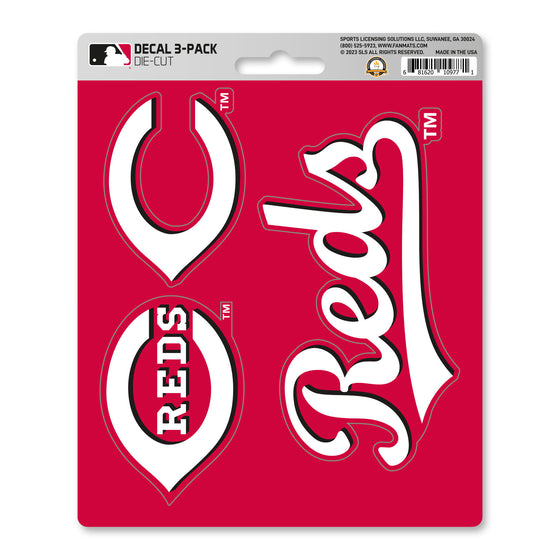 Cincinnati Reds 3 Piece Decal Sticker Set