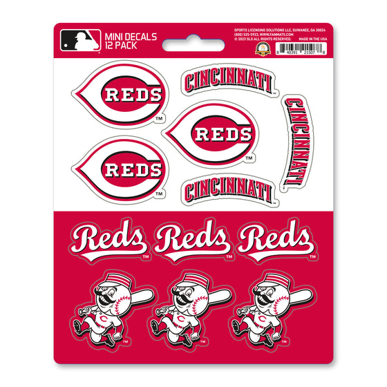 Cincinnati Reds 12 Count Mini Decal Sticker Pack