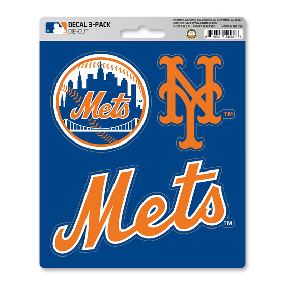 New York Mets 3 Piece Decal Sticker Set