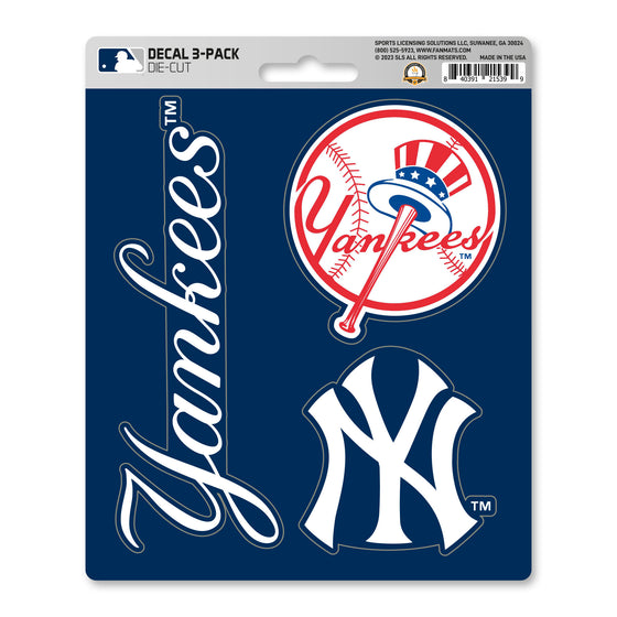 New York Yankees 3 Piece Decal Sticker Set