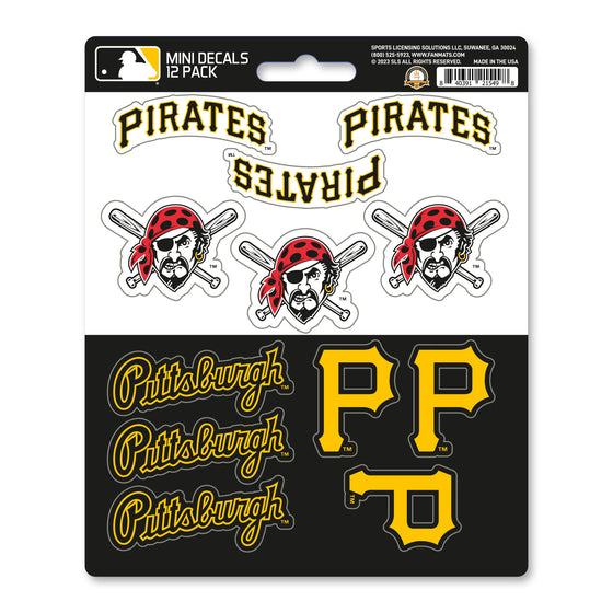 Pittsburgh Pirates 12 Count Mini Decal Sticker Pack