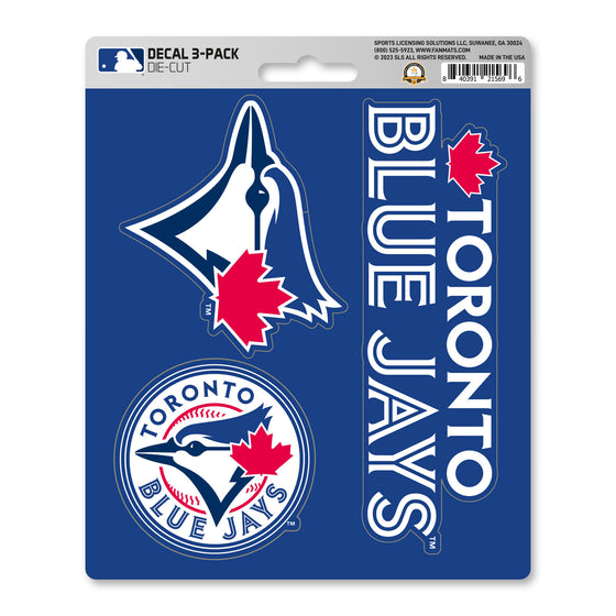 Toronto Blue Jays 3 Piece Decal Sticker Set