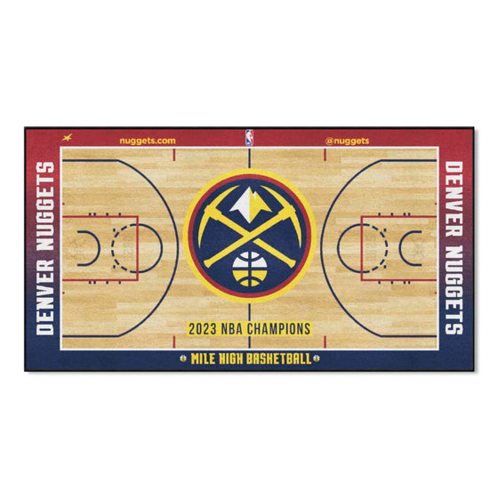 Denver Nuggets 2023 NBA Finals Champions Large Court Runner Rug - 30in. x 54in.