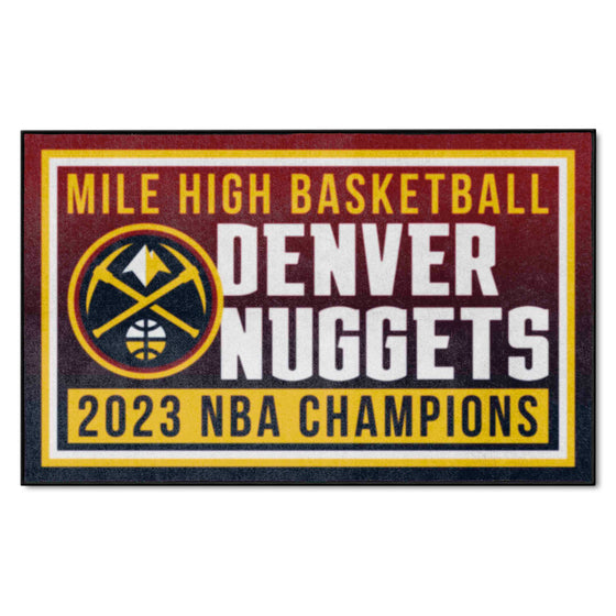 Denver Nuggets 2023 NBA Finals Champions 4ft. x 6ft. Plush Area Rug