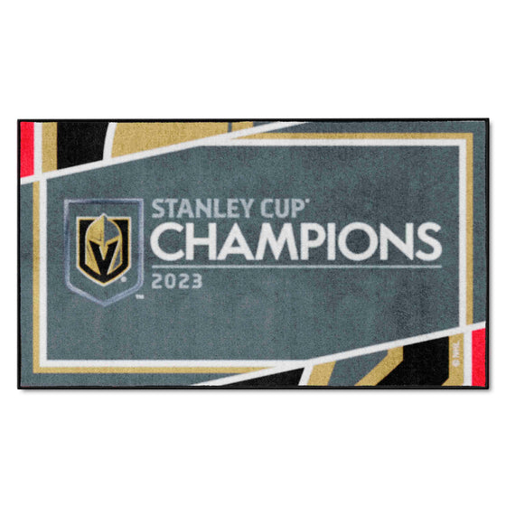 Vegas Golden Knights 2023 Stanley Cup Champions 4ft. x 6ft. Plush Area Rug