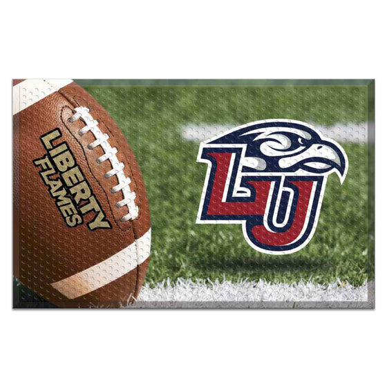 Liberty University Flames Rubber Scraper Door Mat