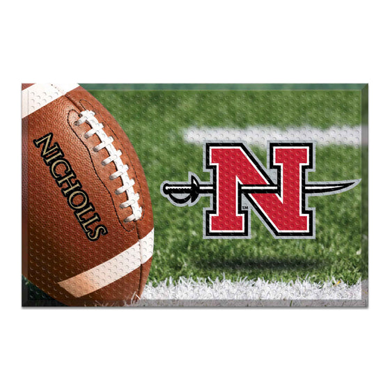 Nicholls State Colonels Rubber Scraper Door Mat