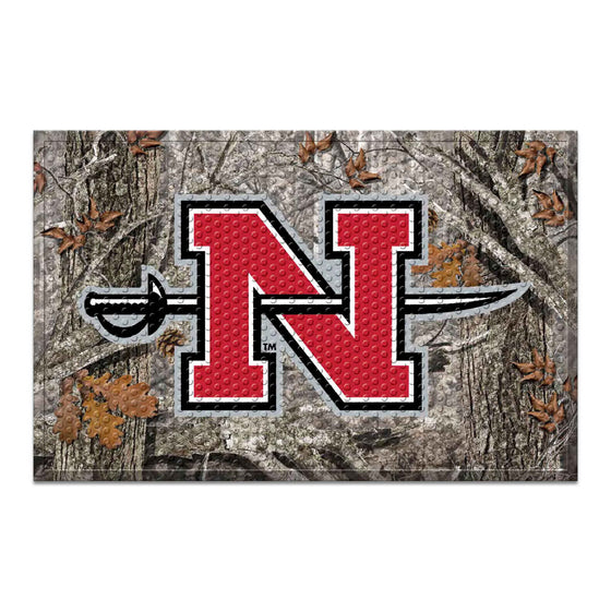 Nicholls State Colonels Rubber Scraper Door Mat Camo