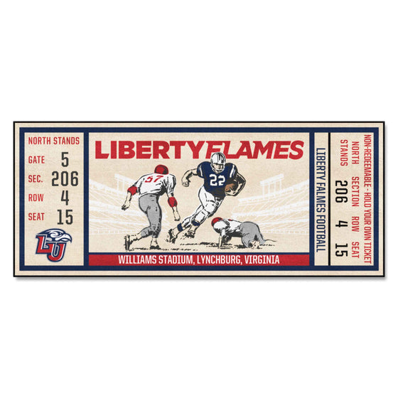 Liberty University Flames Ticket Runner Rug - 30in. x 72in.