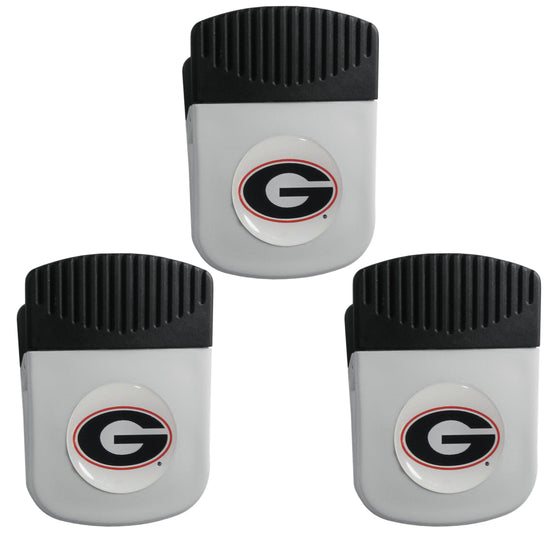 Georgia Bulldogs Chip Clip Magnet with Bottle Opener, 3pk