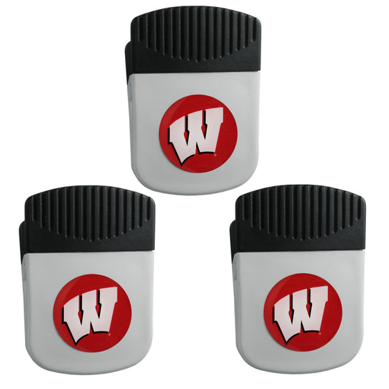 Wisconsin Badgers Chip Clip Magnet with Bottle Opener, 3pk