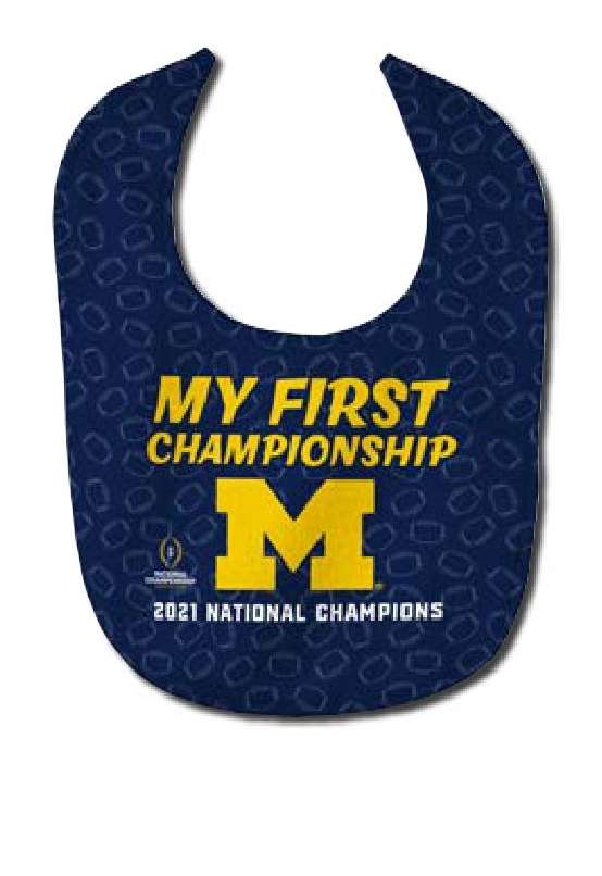 Michigan Wolverines 2024 CFP NCAA National Champs All Pro Baby Bib - 757 Sports Collectibles