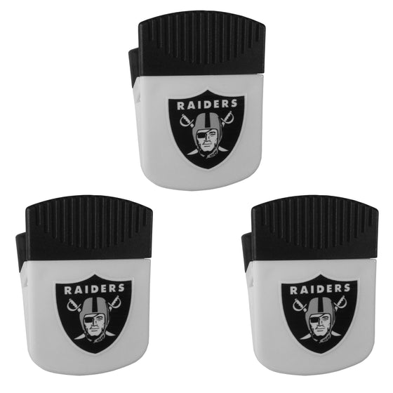 Las Vegas Raiders Chip Clip Magnets, 3pk