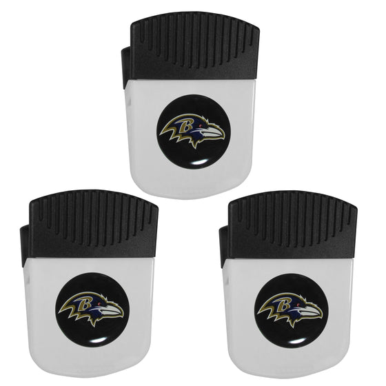 Baltimore Ravens Chip Clip Magnet with Bottle Opener, 3pk