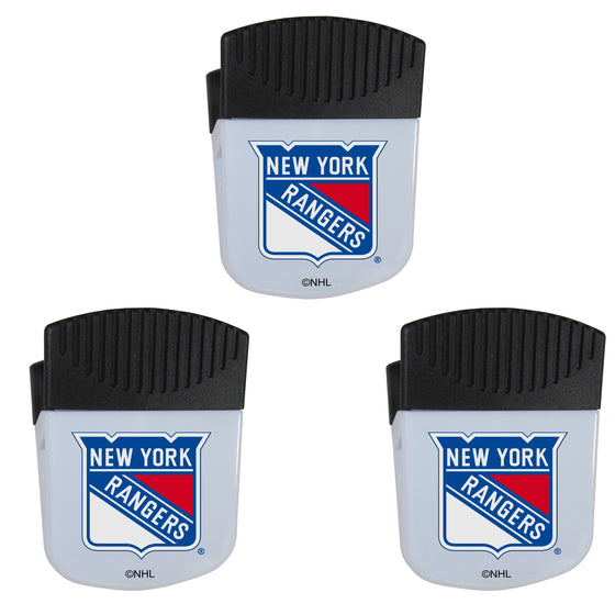 New York Rangers Chip Clip Magnets, 3pk