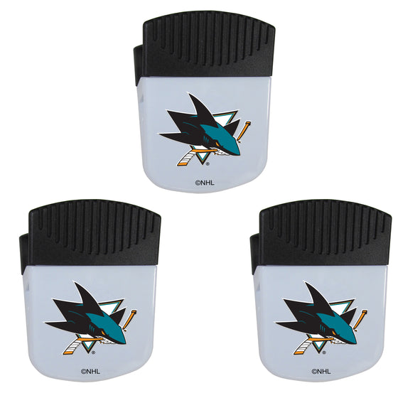 San Jose Sharks Chip Clip Magnets, 3pk