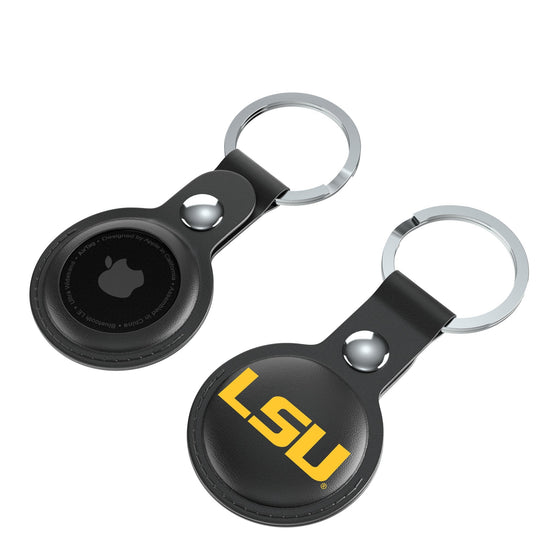 Louisiana State University Tigers Insignia Black Airtag Holder 2-Pack-3