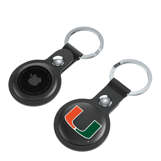 University of Miami Hurricanes Insignia Black Airtag Holder 2-Pack-3