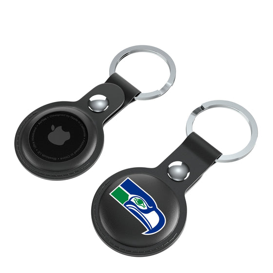 Seattle Seahawks Historic Collection Insignia Black Airtag Holder 2-Pack-3