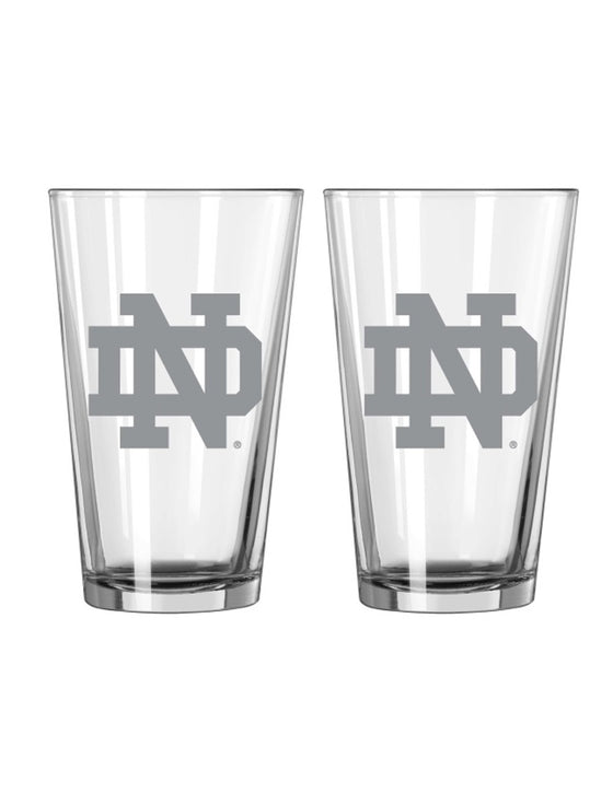 Notre Dame Fighting Irish Glass Pint Frost Design 2 Piece Set