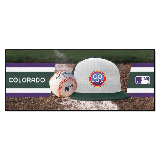 Colorado Rockies Baseball Runner Rug - 30in. x 72in.