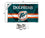 Miami Dolphins Throwback Retro Vintage Banner and Tapestry Wall Tack Pads